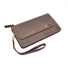 Load image into Gallery viewer, Crazy Horse Leather Metro Clutch - Espresso
