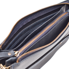 Load image into Gallery viewer, Crazy Horse Leather Metro Clutch - Navy
