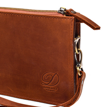 Load image into Gallery viewer, Crazy Horse Leather Metro Clutch - Camel
