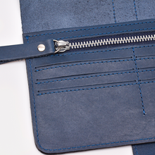 Load image into Gallery viewer, Leather Jetsetter Wallet - Cobalt
