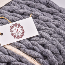 Load image into Gallery viewer, Gray Chunky Throw Blanket
