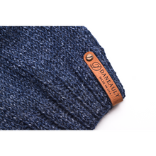 Load image into Gallery viewer, Heather Navy Infinity Scarf and Beanie Set
