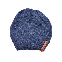Load image into Gallery viewer, Heather Navy Infinity Scarf and Beanie Set
