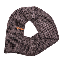 Load image into Gallery viewer, Dark Heather Brown Infinity Scarf and Beanie Set
