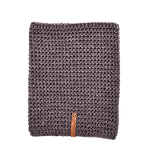 Load image into Gallery viewer, Dark Heather Brown Infinity Scarf and Beanie Set
