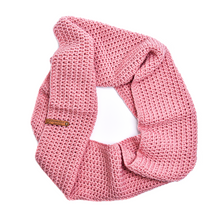 Load image into Gallery viewer, Rose Pink Infinity Scarf and Beanie Duo
