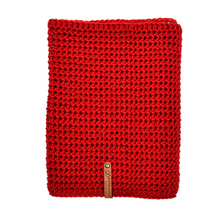 Load image into Gallery viewer, Bright Red Infinity Scarf and Beanie Set
