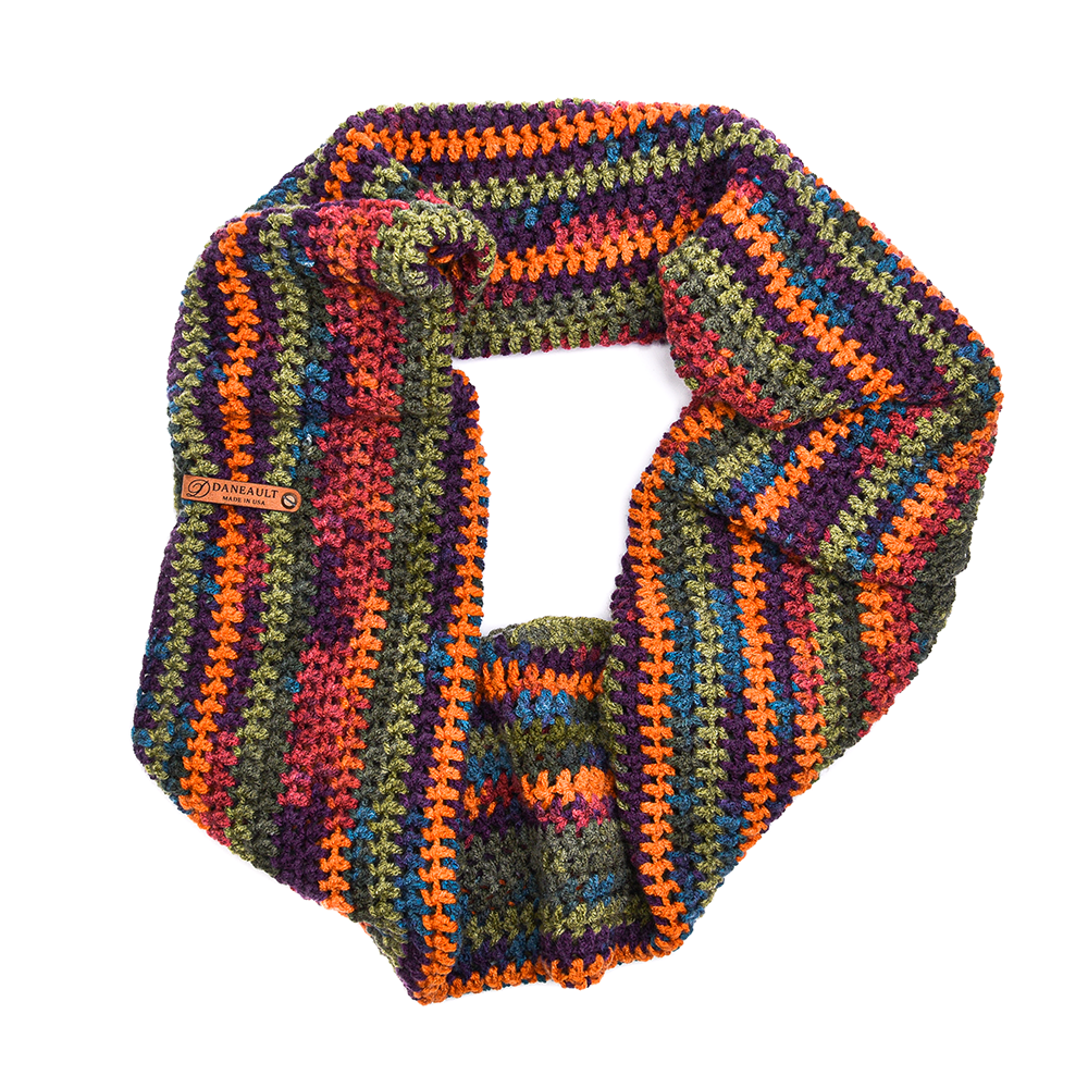 Multi-Color Infinity Scarf and Beanie Set