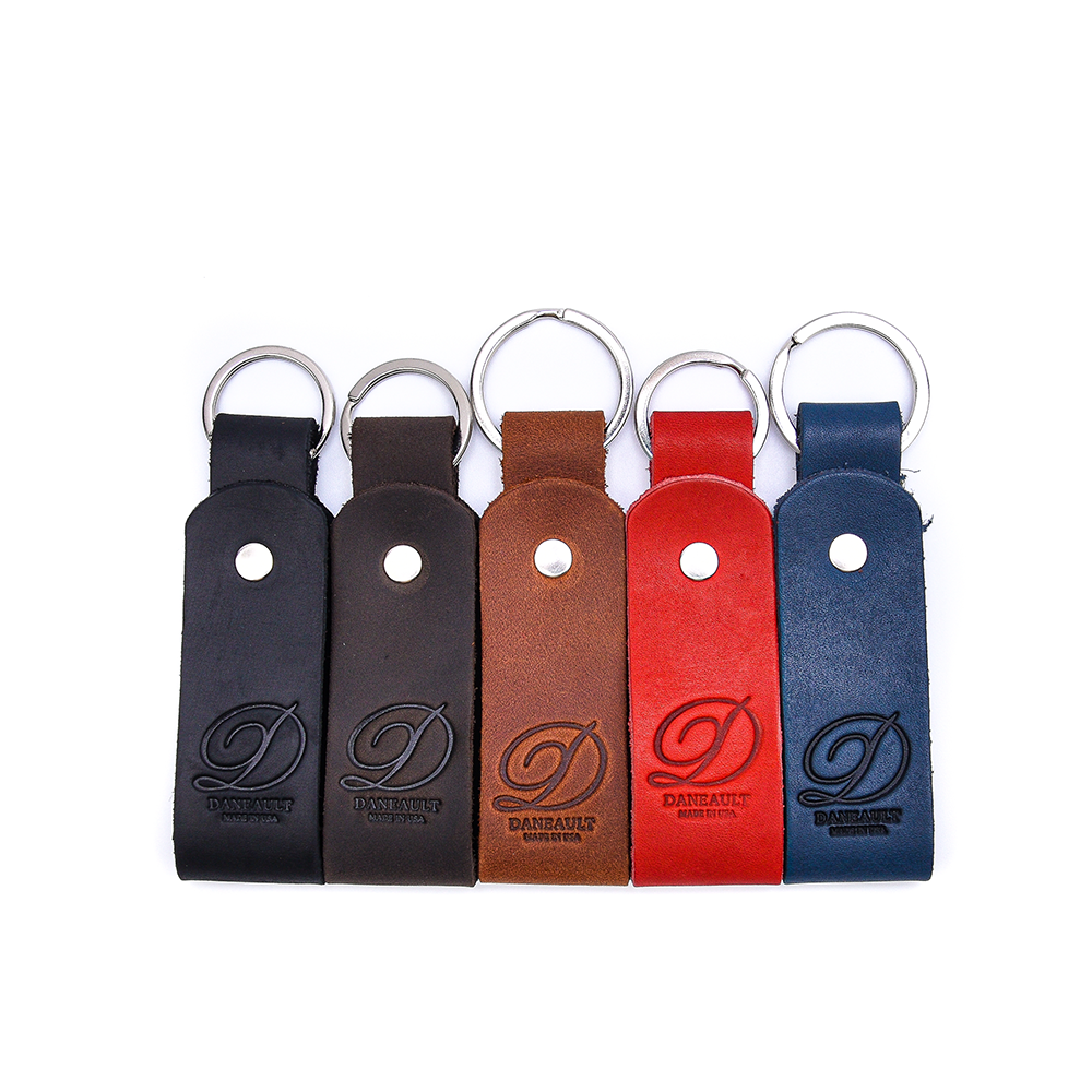 Leather Key Fob with Logo