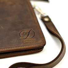 Load image into Gallery viewer, Crazy Horse Leather Metro Clutch - Espresso
