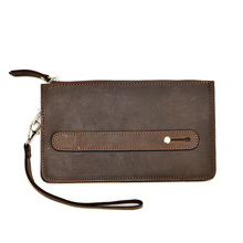 Load image into Gallery viewer, Crazy Horse Leather Metro Clutch - Espresso
